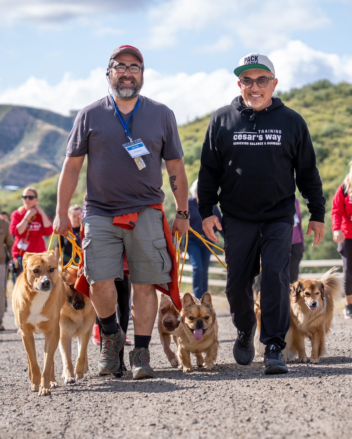 Andres Silva training with Cesar Millan